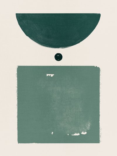 Calm Geometric Greens by Ema Paraschiv