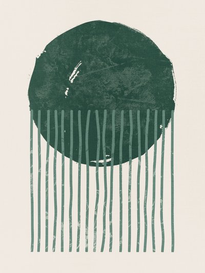 Dark Green Minimalist Shapes by Ema Paraschiv