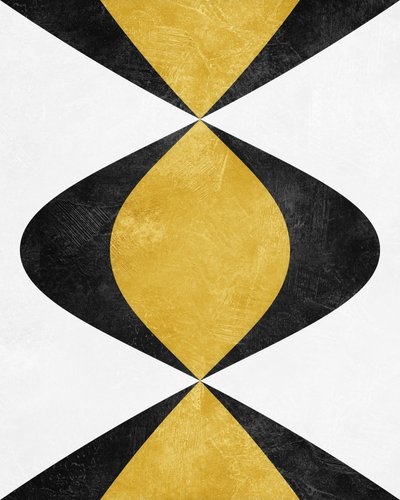 Modern Black Gold Abstract by Ema Paraschiv
