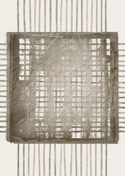 Muted Grid Abstract by Ema Paraschiv