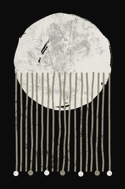 Textured Moon Lines by Ema Paraschiv
