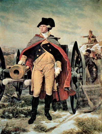 George Washington at Dorchester Heights, Massachusetts by Emanuel Gottlieb (after) Leutze