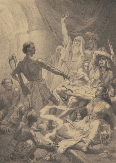David Playing before Saul by Emanuel Gottlieb Leutze
