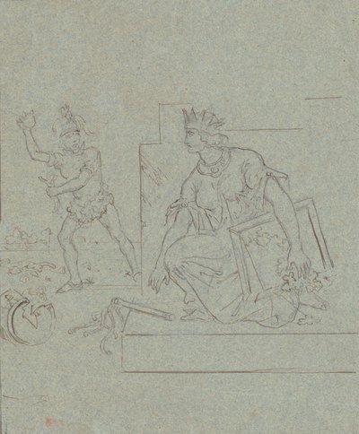 Political Cartoon on American Civil War, c.1860 by Emanuel Gottlieb Leutze