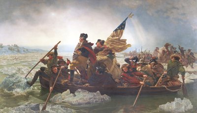 Washington Crossing the Delaware; Christmas 1776; late 19th Century by Emanuel Gottlieb after Leutze