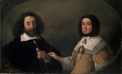 John Tradescant the Younger and Hester, his Second Wife by Emanuel de Critz
