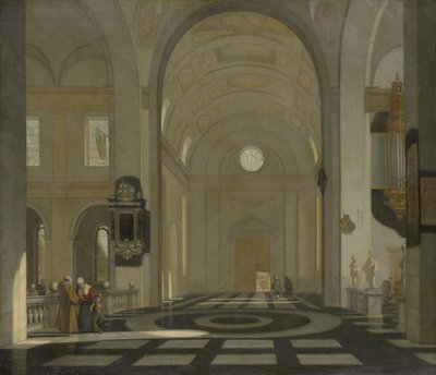 Interior View of a Baroque Church by Emanuel de Witte