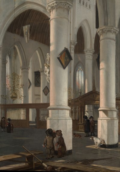 Interior of the Oude Kerk, Delft, probably 1650 by Emanuel de Witte