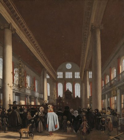 Interior of the Portuguese Synagogue in Amsterdam by Emanuel de Witte