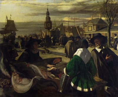 Market in the Hague by Emanuel de Witte