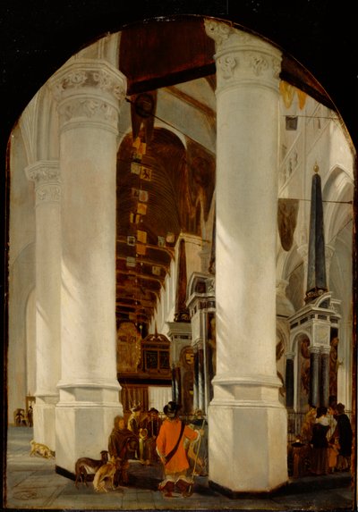 The Nieuwe Kerk at Delft with the Tomb of Willem the Silent by Emanuel de Witte