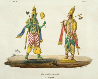 Parashurama, Engraved by de Marlet and du Bouloi by Emil Beau