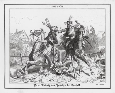 Death of Prince Louis Ferdinand of Prussia at the Battle of Saalfeld by Emil Huenten