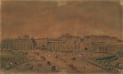 The Old and the New Kärntnertor in Vienna by Emil Hütter