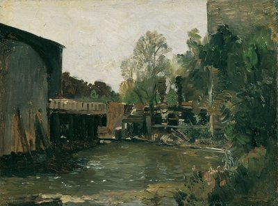 Mill Weir in Plankenberg by Emil Jakob Schindler