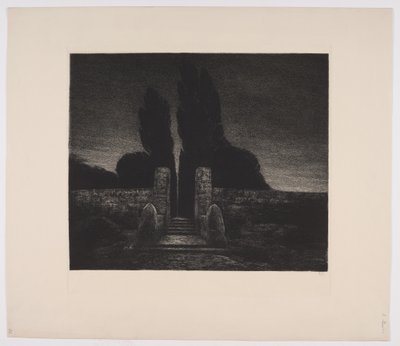 A Cemetery. Evening by Emil Krause