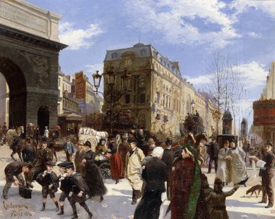 Les Grands Boulevards, La Porte St. Martin, Paris by Emil Lindemann