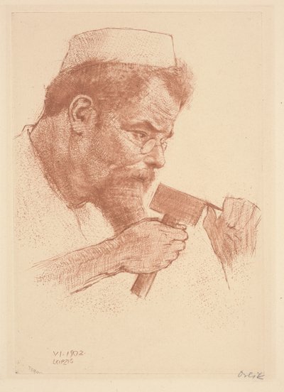 Max Klinger at Work by Emil Orlik