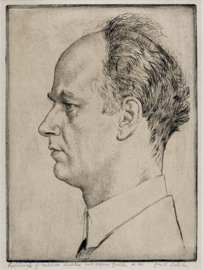Portrait of Wilhelm Furtwaengler by Emil Orlik