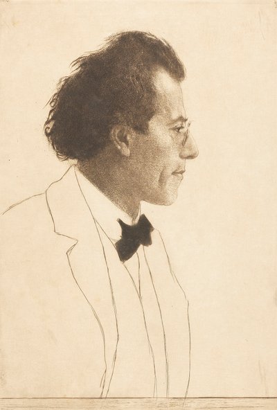 Portrait of the Composer Gustav Mahler 1860-1911, 1902 by Emil Orlik