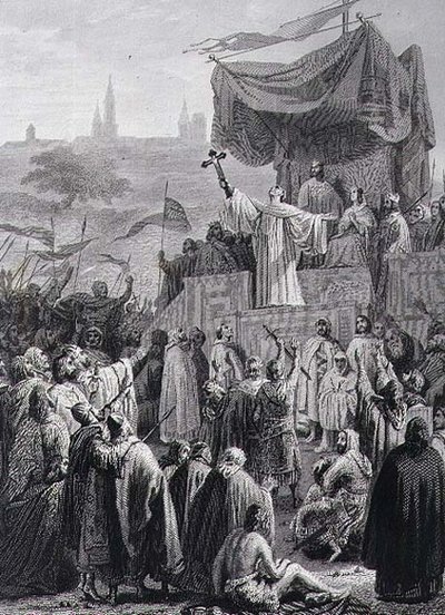Preaching the Second Crusade by Emile (after) Signol
