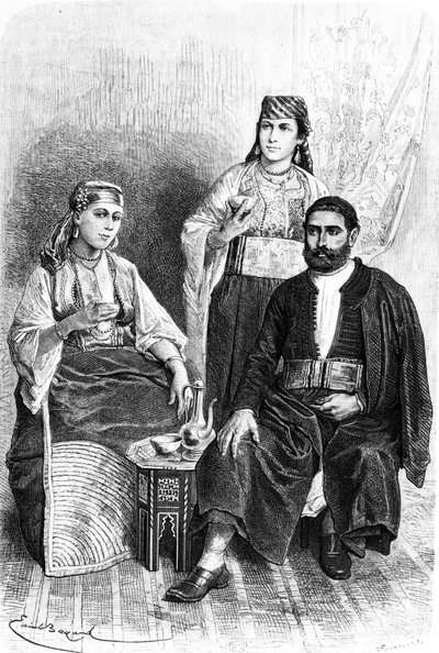 Jewish Man and Woman of Tangiers by Emile Antoine Bayard