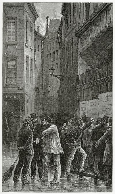 Les Affiches - Illustration from Histoire d’un Crime by Emile Antoine Bayard