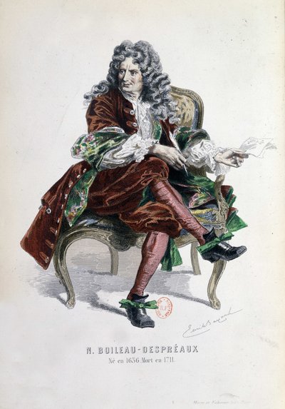 Portrait of Nicolas Boileau Despreaux (Boileau-Despreaux) in 