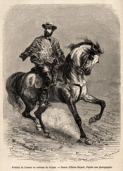 Portrait of the Author on His Mount by Emile Antoine Bayard