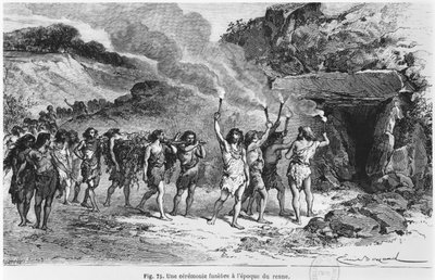 Prehistoric Funeral Rite, Illustration from 