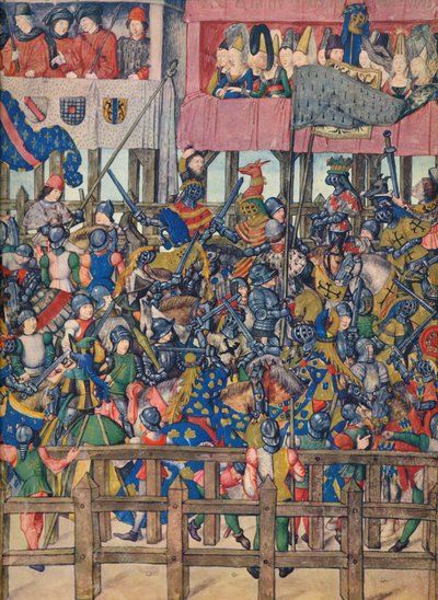 End of the Tournament at Bruges, March 11, 1392, c15th century, 1937 by Emile Aurele van Moe