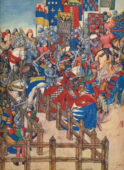 End of the Tournament at Bruges, March 11, 1392, c15th century, 1937 by Emile Aurele van Moe