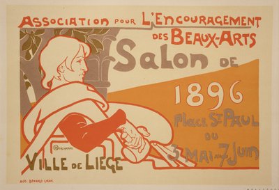 Reproduction of a poster advertising the Association for the Encouragement of Fine Arts