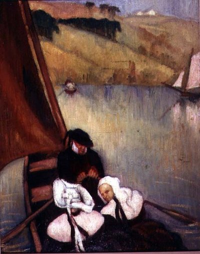 Breton Women in a Ferry Boat, c.1900 by Emile Bernard