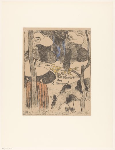Three Breton Women and Cows by Emile Bernard