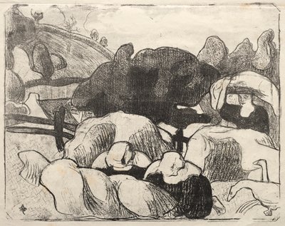 Les Bretonneries: Breton Women Making Haystacks by Emile Bernard