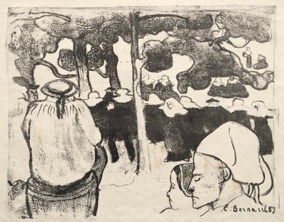 Les Bretonneries: Wedding in Brittany by Emile Bernard