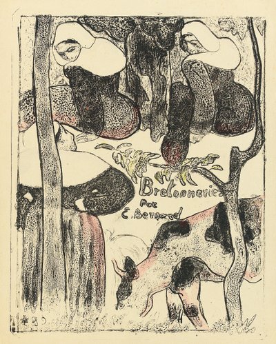Les Bretonnieres, front cover of the series, 1888-89 by Emile Bernard