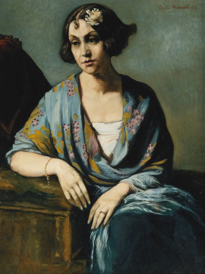Portrait of a Young Woman Leaning on Her Elbow, 1928 by Emile Bernard
