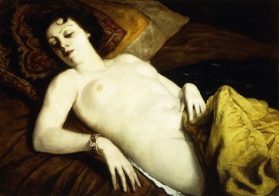 Sleeping Nude with Bracelet by Emile Bernard