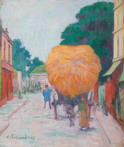 The Gate of Asnieres: The Char of Hay by Emile Bernard