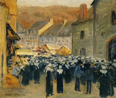 The Market at Pont-Aven, 1886 by Emile Bernard
