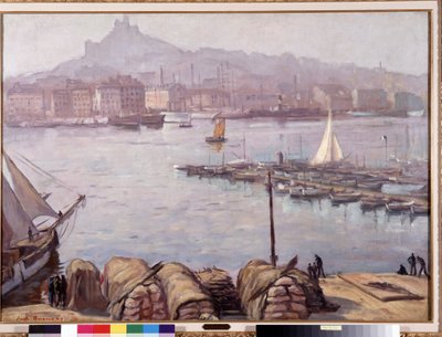 The Old Port of Marseille and Notre Dame de la Garde by Emile Bernard