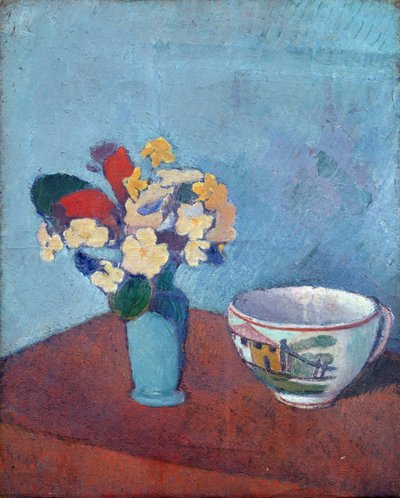 Vase with Flowers and Cup by Emile Bernard