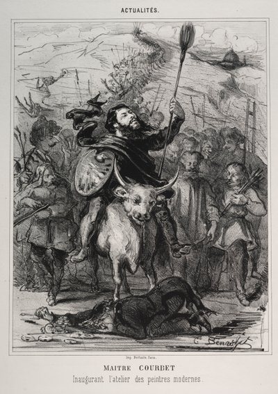 Actualities: Master Courbet Inaugurates the School of Modern Painting by Émile Bénassit