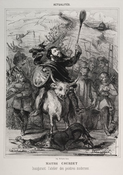 Actualities: Master Courbet Inaugurates the School of Modern Painting by Émile Bénassit