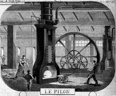 Forges de la Franche Comté: the pestle. Factory of Fraisans, Jura (39) by Emile Bourdelin