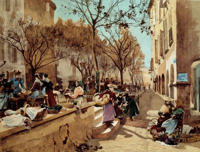 A Day of Walking in Provence in the 19th century by Emile Charles Dameron