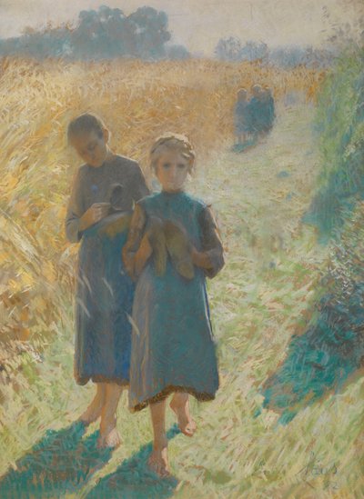 Girls in the Field by Emile Claus
