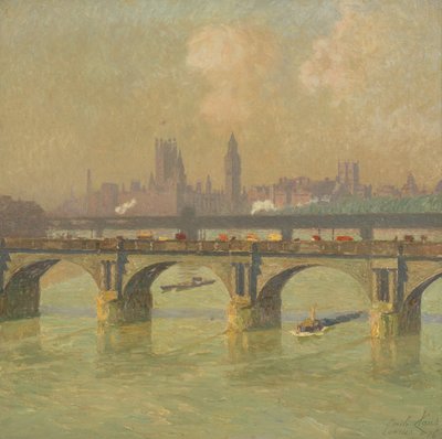 Waterloo Bridge and Hungerford Bridge by Emile Claus